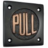 Square "PULL" Brass Door Sign 